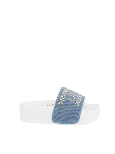 Женские шлепанцы LIU JO SLIPPER BLU DENIM