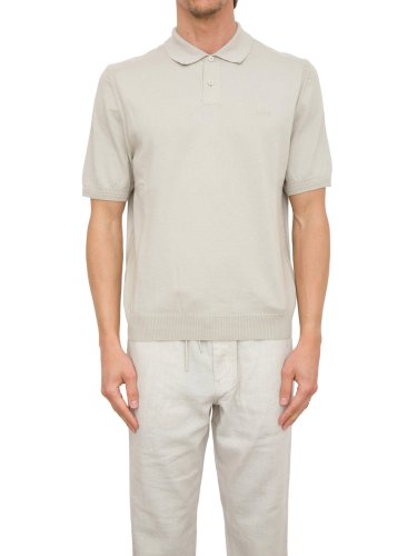 Мужское поло BOSS Knitwear BEIGE