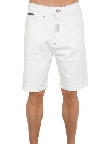 Мужские повседневные шорты PHILIPP PLEIN Denim Shorts Formentera Fit BIANCO