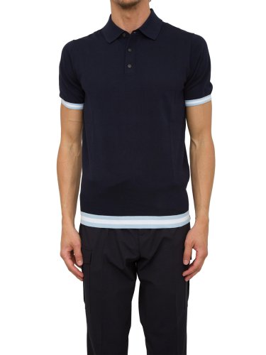 Чоловіче поло LIU JO POLO MAGLIA MC POLOLUCKY BLU