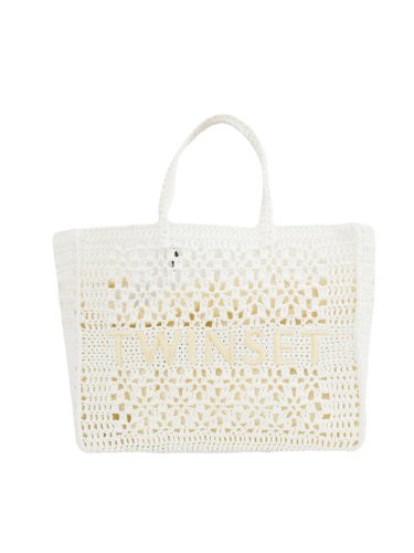 Жіноча сумка з ручками TWIN-SET TOTE IN CROCHET BIANCO
