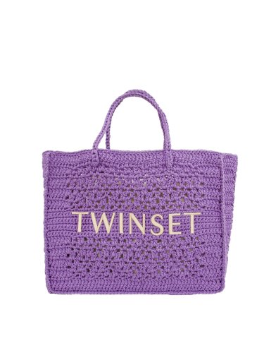 Жіноча сумка з ручками TWIN-SET TOTE IN CROCHET LILLA