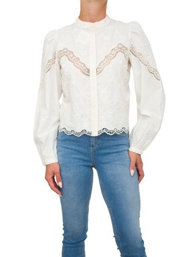 Женская рубашка с длинным рукавом TWIN-SET CAMICIA CROPPED M/L BIANCO