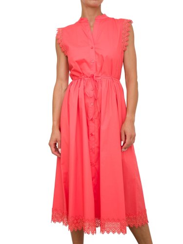 Жіноче плаття TWIN-SET ABITO MIDI S/M CON CINTURA CORALLO