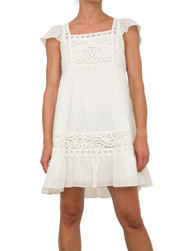 Жіноче плаття TWIN-SET ABITO CORTO MIX CROCHET & FIL COUPE' AVORIO