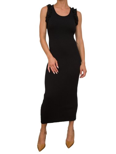 Женское платье TWIN-SET ABITO FIT LUNGO IN MAGLIA NERO