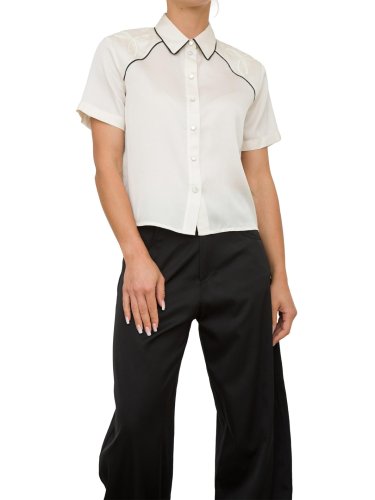 Женская рубашка с коротким рукавом PINKO CAMICIA BIANCO