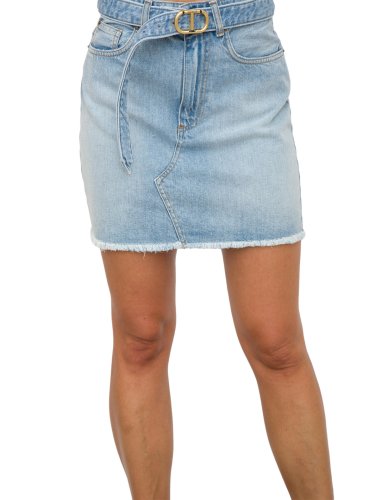 Короткая юбка TWIN-SET MINIGONNA IN DENIM BLU DENIM
