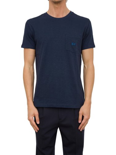 Мужская футболка LA MARTINA MAN S/S T-SHIRT SLUB JERSEY BLU