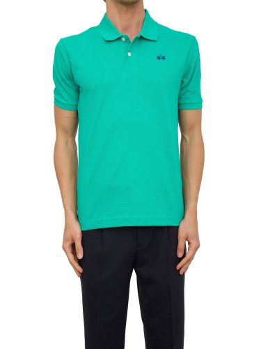 Мужское поло LA MARTINA MAN POLO S/S SLEEVE 30/1 COTTO VERDE