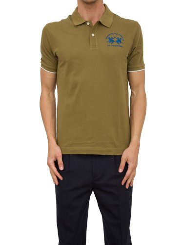 Чоловіче поло LA MARTINA MAN POLO S/S PIQUET STRETCH VERDE