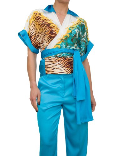 Женская рубашка с коротким рукавом BLUGIRL CAMICIA TS S/M-M/C FANTASIA