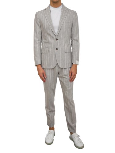 Мужской классический костюм ELEVENTY SINGLE BREASTED SUIT PENCES PANTS GRIGIO