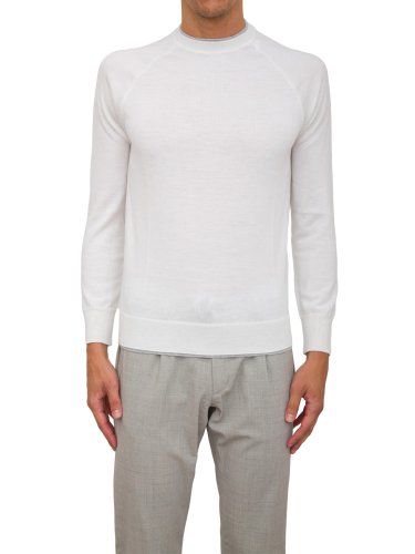 Чоловічий светр ELEVENTY ROUND NECK SWEATER BIANCO