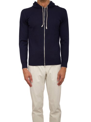 Мужская толстовка ELEVENTY FULL ZIP HOODED SWEATER BLU