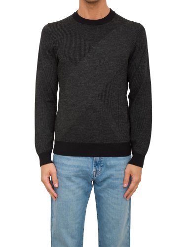 Мужской свитер BOSS Knitwear NERO