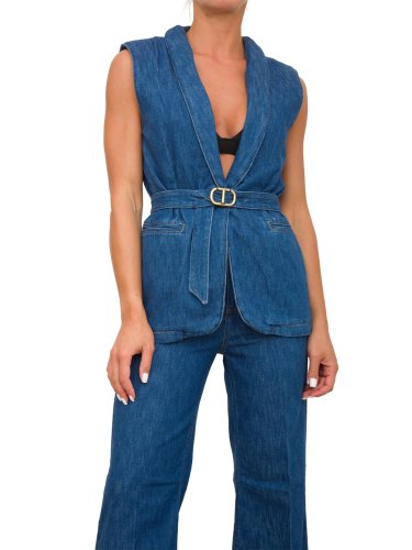 Жіночий жилет TWIN-SET GILET DENIM BLU DENIM