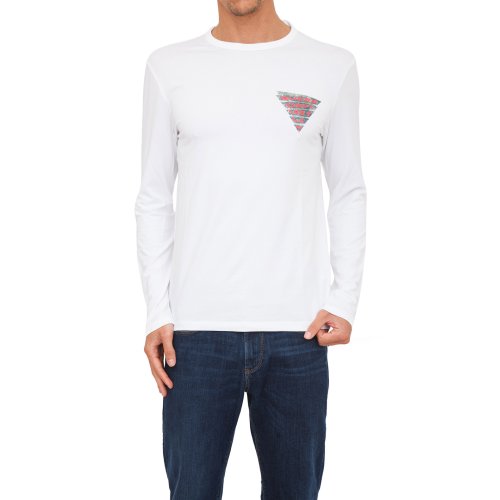 Чоловічий светр GUESS JEANS T-shirts Knit Top BIANCO