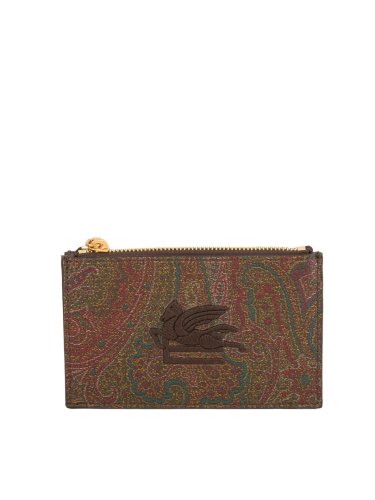 Женская визитница ETRO Card Holder Arnica and Leather FANTASIA
