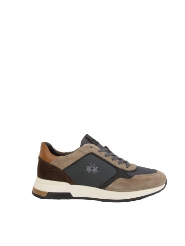 Мужские кроссовки LA MARTINA SCARPA UOMO CAMOSCIO - TEX FABRIC BEIGE