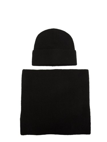 Женская шапка и шарф LIU JO SET NERO