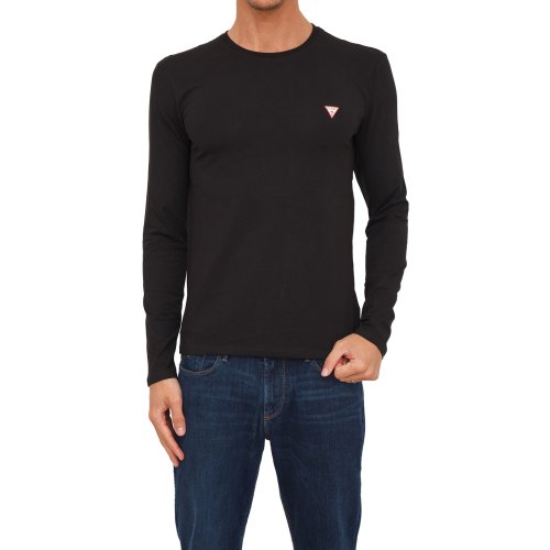 Мужской свитер GUESS JEANS TSHIRT MANICA LUNGA NERO