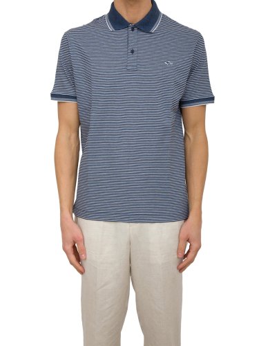 Мужское поло PAUL&SHARK POLO BOTTONI COTONE BLU