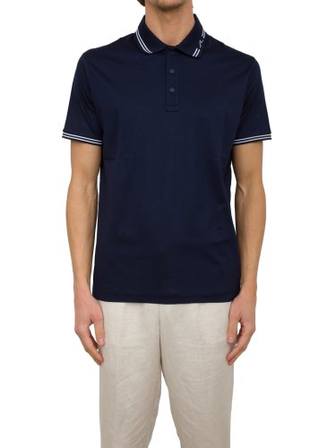 Мужское поло PAUL&SHARK POLO BOTTONI COTONE BLU