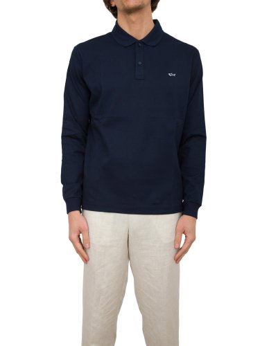 Мужское поло PAUL&SHARK POLO COTONE BLU