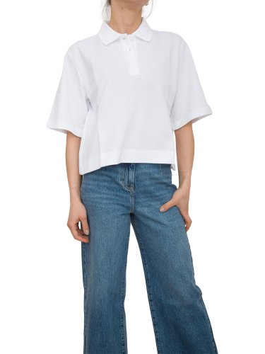 Жіноча футболка MARELLA  Button-Neck sweater BIANCO