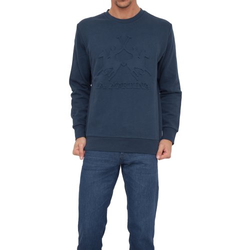 Чоловіча толстовка LA MARTINA MAN FLEECE BLENDED COTTON FLEE BLU