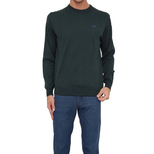 Мужской свитер LA MARTINA MAN TRICOT MIXED WOOL COTTON VERDE