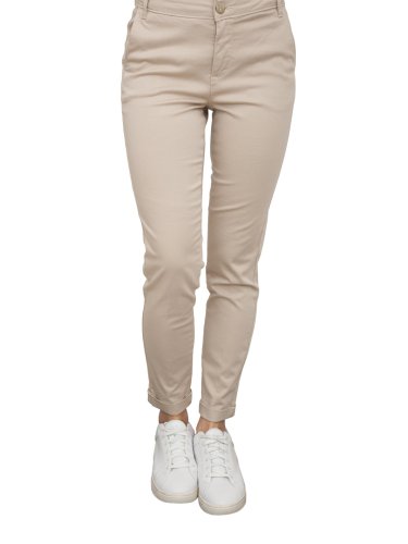 Жіночі повсякденні брюки FRACOMINA SATIN SPANDEX CHINOS PANTS SAND BEIGE