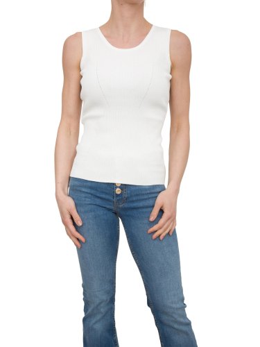 Жіноча майка FRACOMINA DEEP NECKILNE TANK TOP CREAM BIANCO