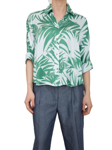 Женская рубашка с коротким рукавом LIU JO Camicia VERDE