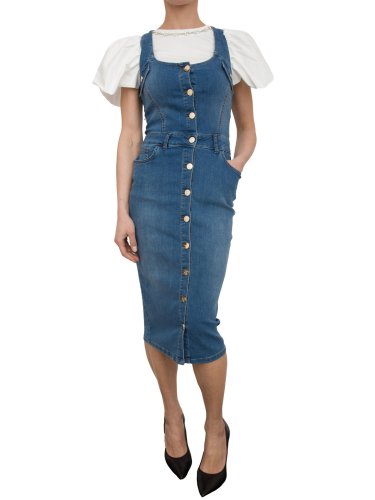 Женское платье FRACOMINA DENIM PENCIL DRESS STONEBLEACHED BLU DENIM