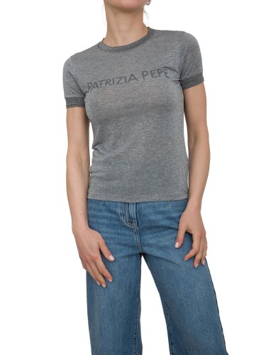 Женская футболка  PATRIZIA PEPE MAGLIA/KNIT ARGENTO