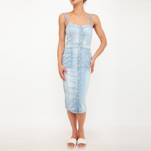 Женское платье GUESS JEANS ABITO BLU DENIM