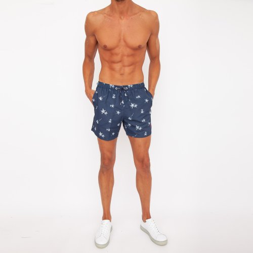 Мужские пляжные шорты LA MARTINA MAN SWIMWEAR PRINTED MICROFIBE BLU