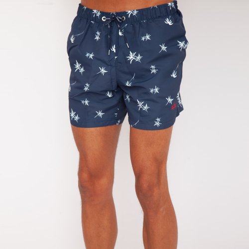 Мужские пляжные шорты LA MARTINA MAN SWIMWEAR PRINTED MICROFIBE BLU