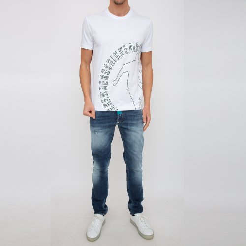 Чоловіча футболка BIKKEMBERGS MAGLIETTA BIANCO