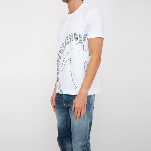 Чоловіча футболка BIKKEMBERGS MAGLIETTA BIANCO