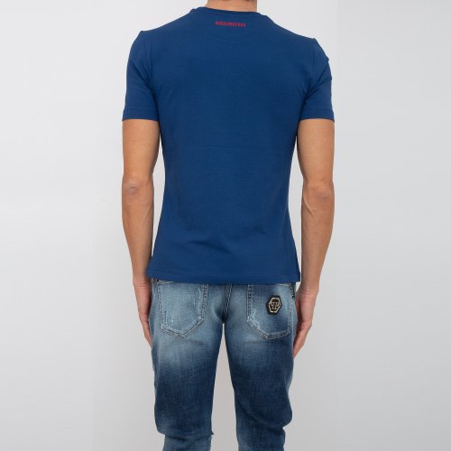 Чоловіча футболка BIKKEMBERGS MAGLIETTA BLU