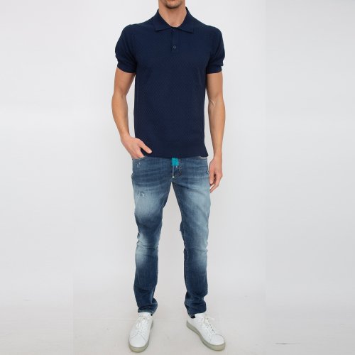 Мужское поло BIKKEMBERGS POLO BLU