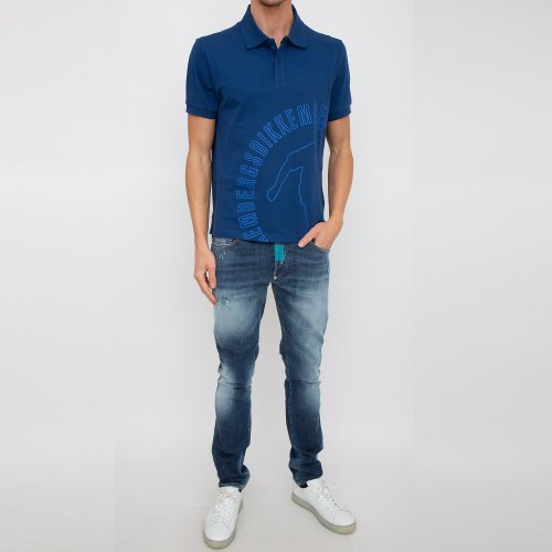 Мужское поло BIKKEMBERGS POLO BLU