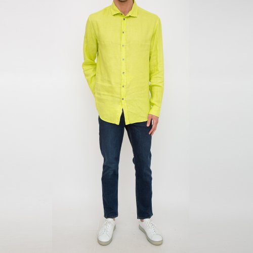 Мужская рубашка с длинным рукавом EMPORIO ARMANI SHIRT VERDE