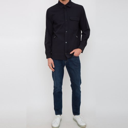 Чоловіча сорочка з довгим рукавом EMPORIO ARMANI CAMICIA BLU