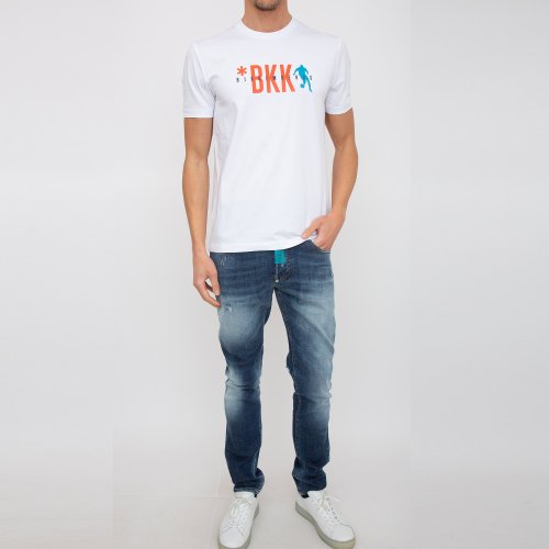 Чоловіча футболка BIKKEMBERGS MAGLIETTA BIANCO
