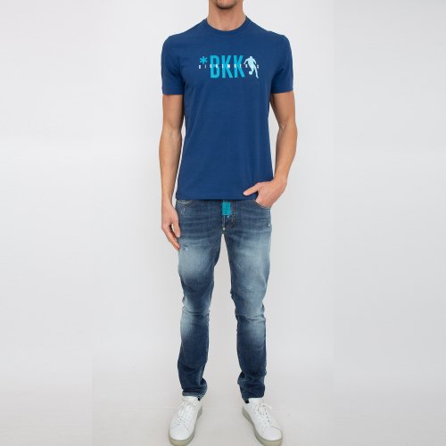 Чоловіча футболка BIKKEMBERGS MAGLIETTA BLU