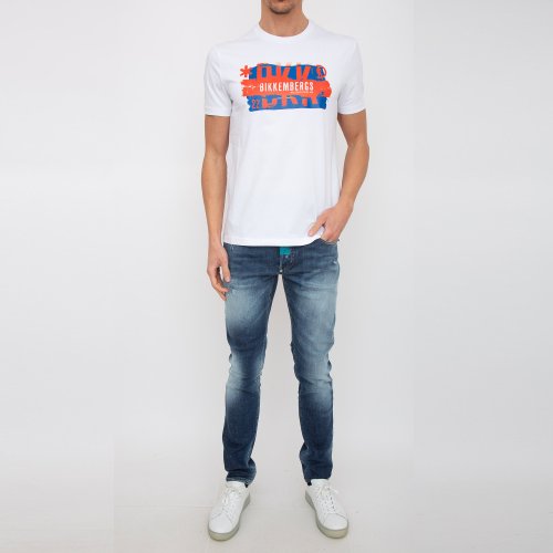 Чоловіча футболка BIKKEMBERGS MAGLIETTA BIANCO
